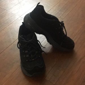All black sketchers shoes